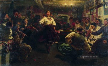  fiesta Pintura - fiesta nocturna 1881 Ilya Repin